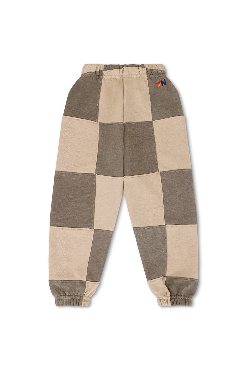 Classic KIDS CHECK QUILTED SWEATPANTS - SAND TAUPE