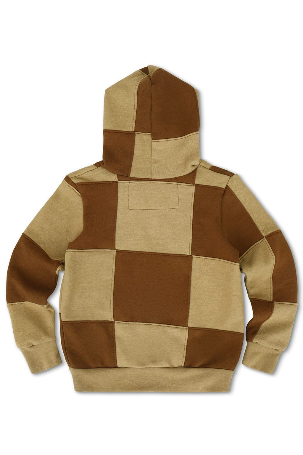 Classic KIDS CHECK QUILTED ZIP HOODIE - TAN CINNAMON