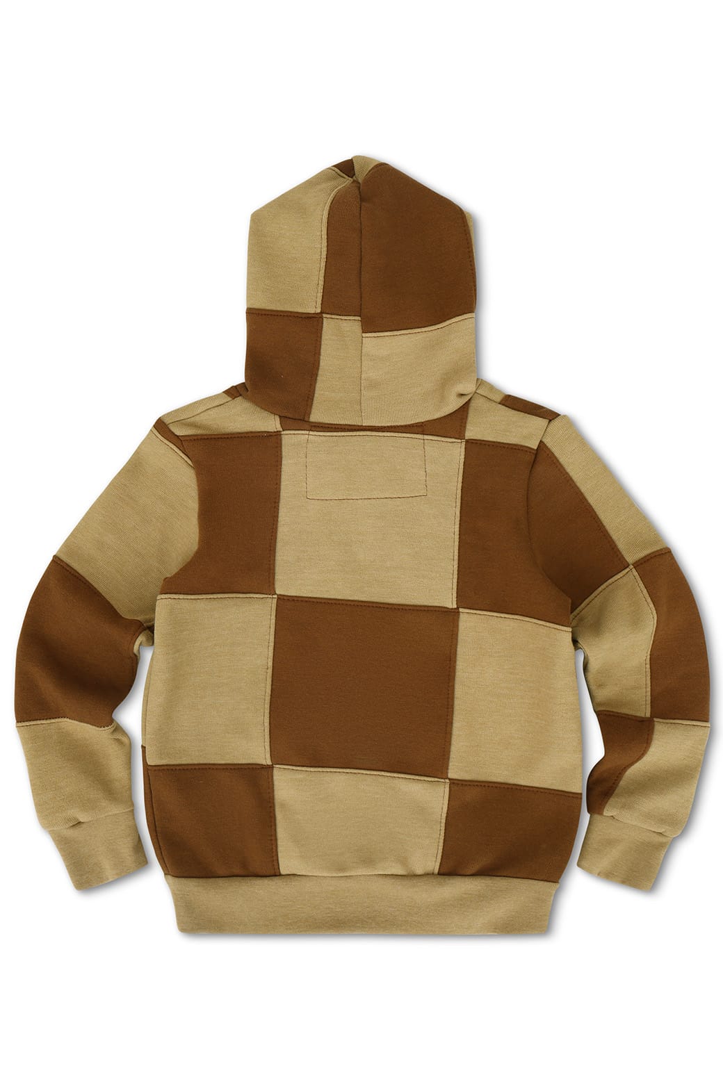 Classic KIDS CHECK QUILTED ZIP HOODIE - TAN CINNAMON