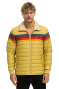 Classic 4 STRIPE RAINBOW SLEEVE JACKET - KHAKI