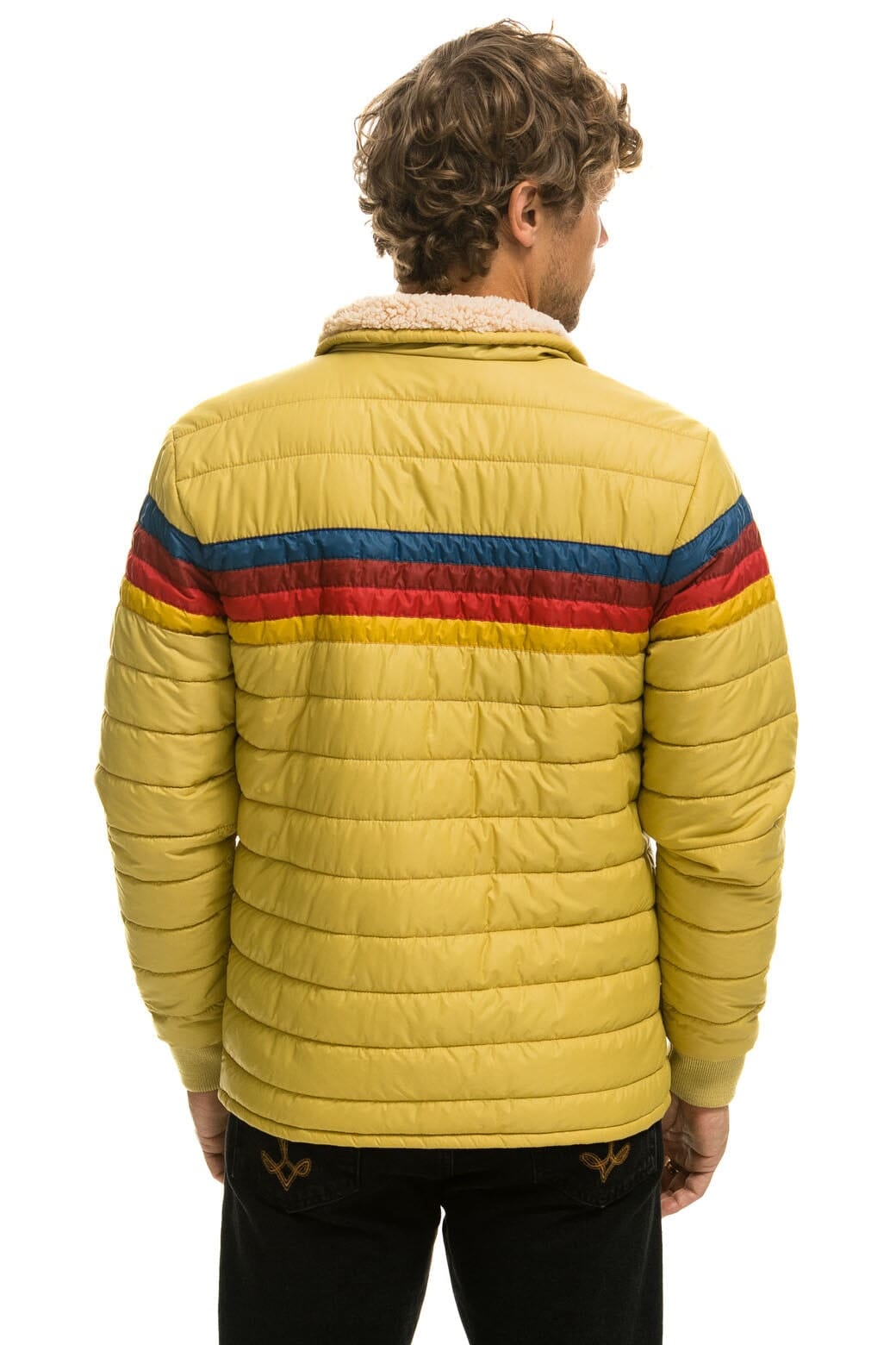 Classic 4 STRIPE RAINBOW SLEEVE JACKET - KHAKI