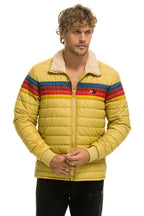Classic 4 STRIPE RAINBOW SLEEVE JACKET - KHAKI