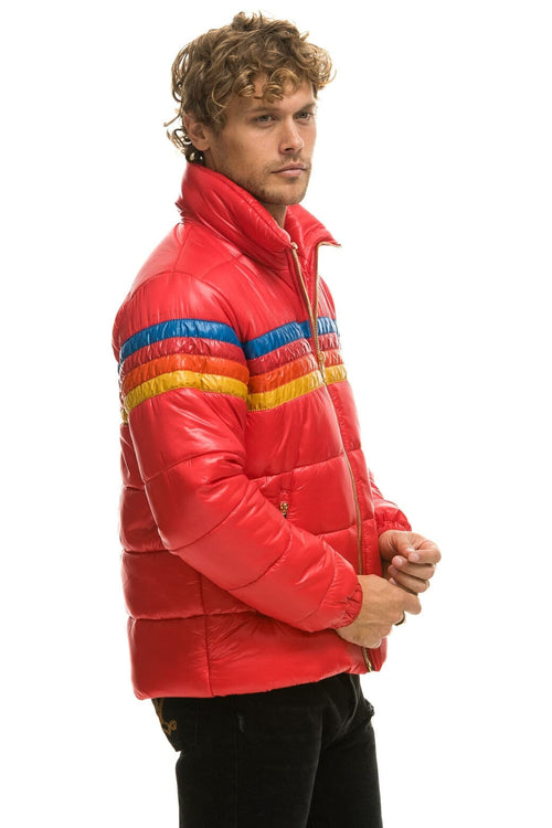 Classic 4 STRIPE LUXE TRAVELER JACKET - GLOSSY CHERRY