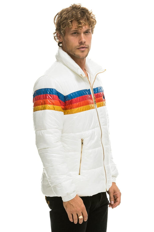 Classic 4 STRIPE LUXE TRAVELER JACKET - GLOSSY WHITE