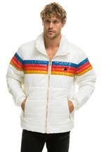 Classic 4 STRIPE LUXE TRAVELER JACKET - GLOSSY WHITE