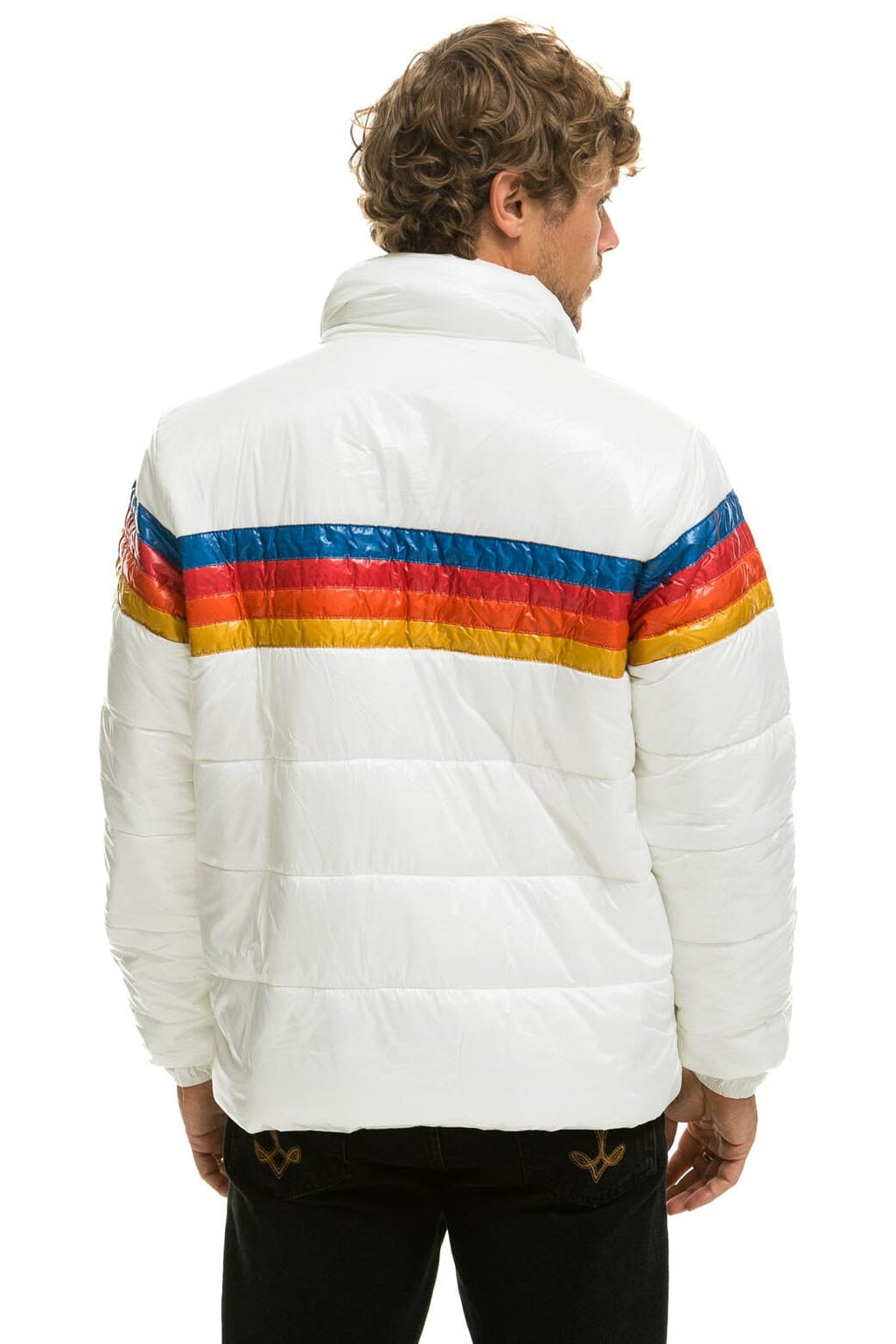 Classic 4 STRIPE LUXE TRAVELER JACKET - GLOSSY WHITE