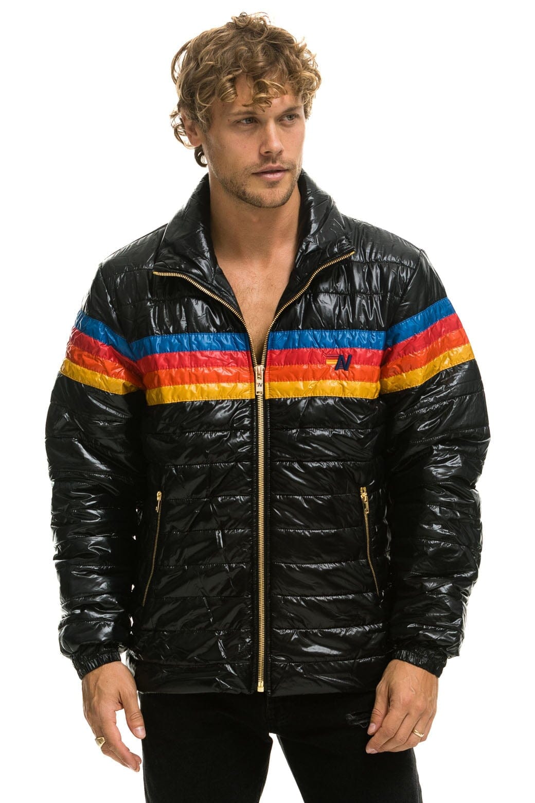 Classic 4 STRIPE TRAVELER JACKET - GLOSSY BLACK