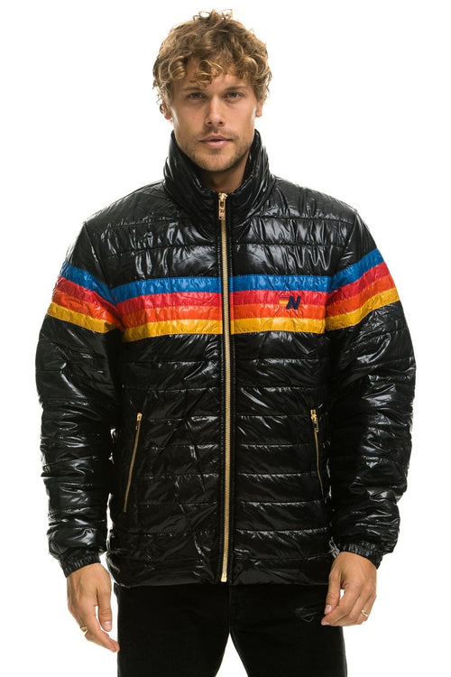 Classic 4 STRIPE TRAVELER JACKET - GLOSSY BLACK