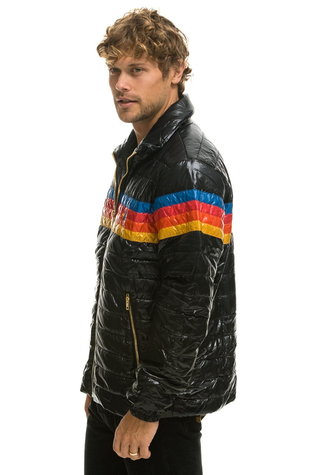 Classic 4 STRIPE TRAVELER JACKET - GLOSSY BLACK