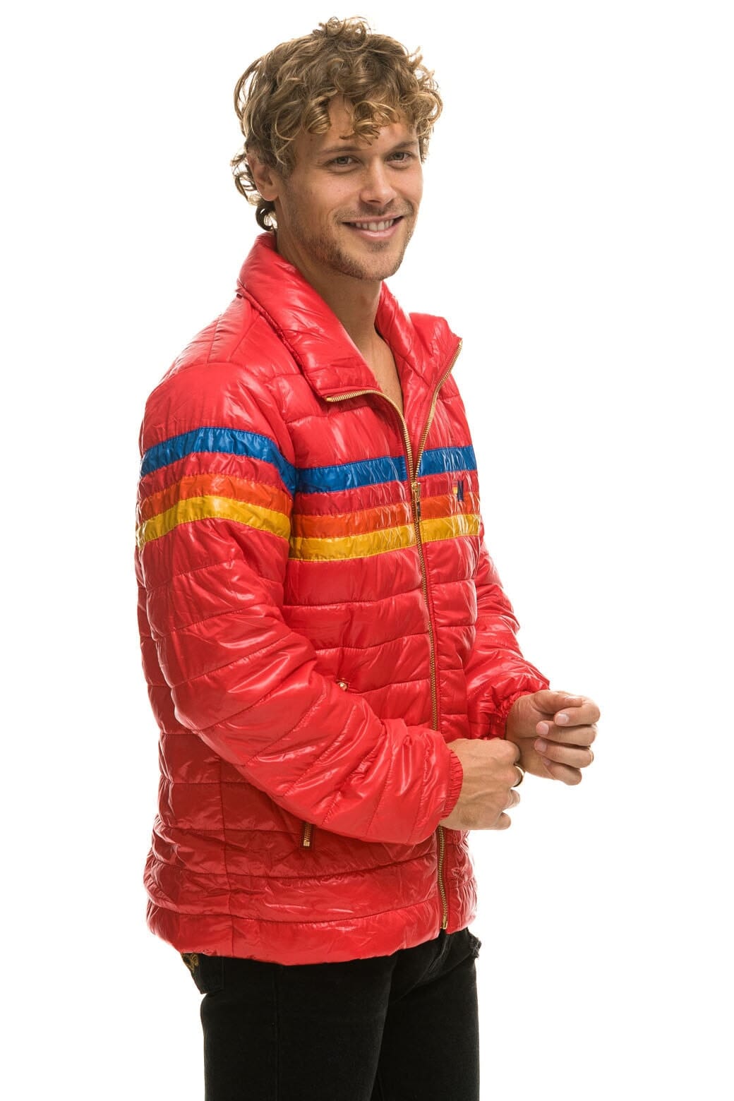 Classic 4 STRIPE TRAVELER JACKET - GLOSSY CHERRY