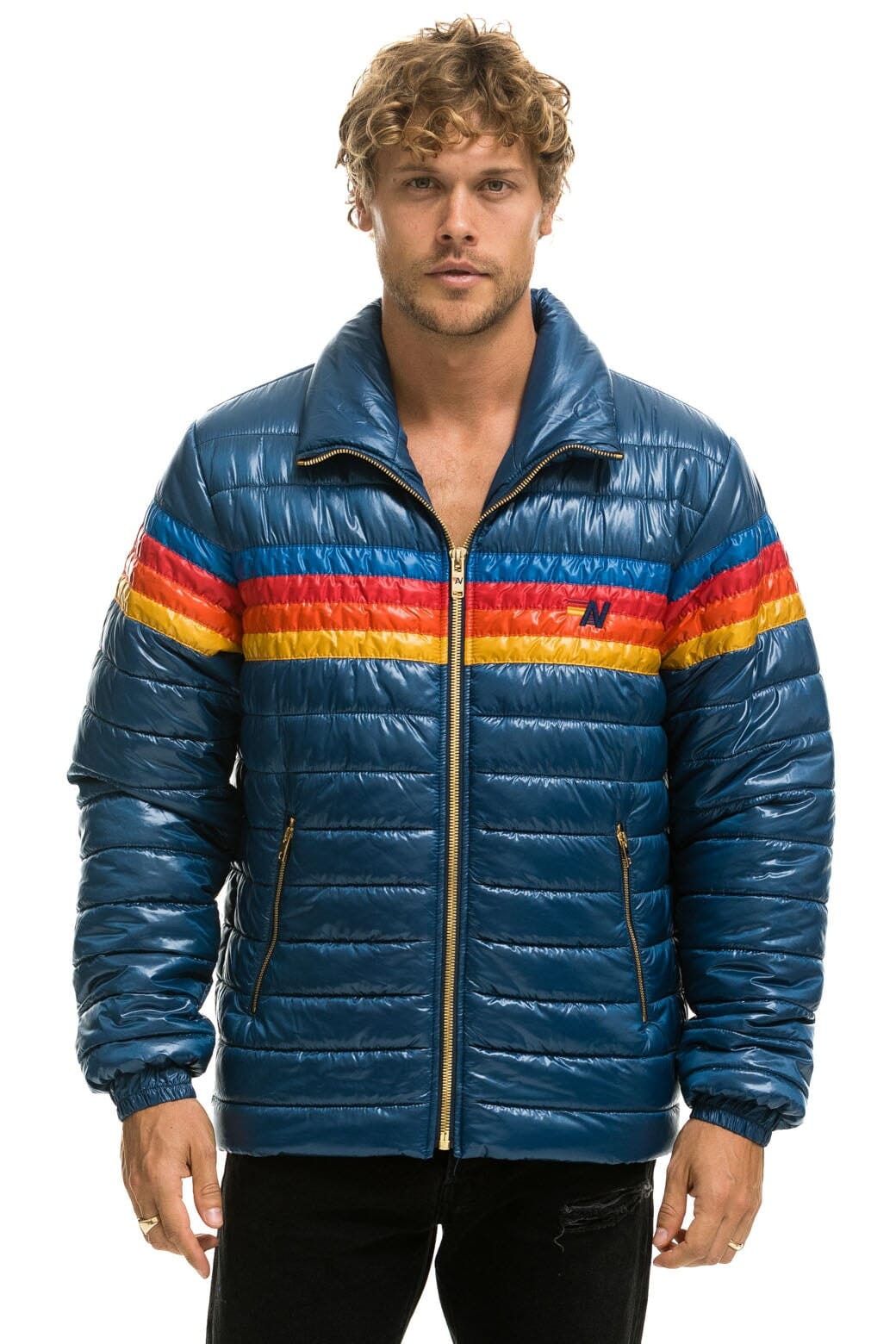 Classic 4 STRIPE TRAVELER JACKET - GLOSSY DEEP BLUE