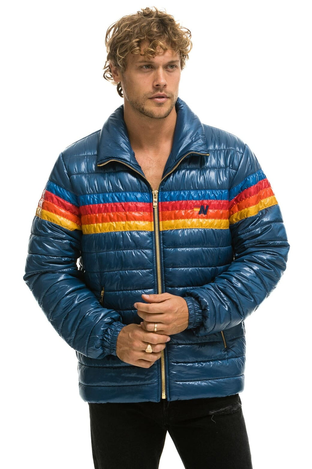 Classic 4 STRIPE TRAVELER JACKET - GLOSSY DEEP BLUE
