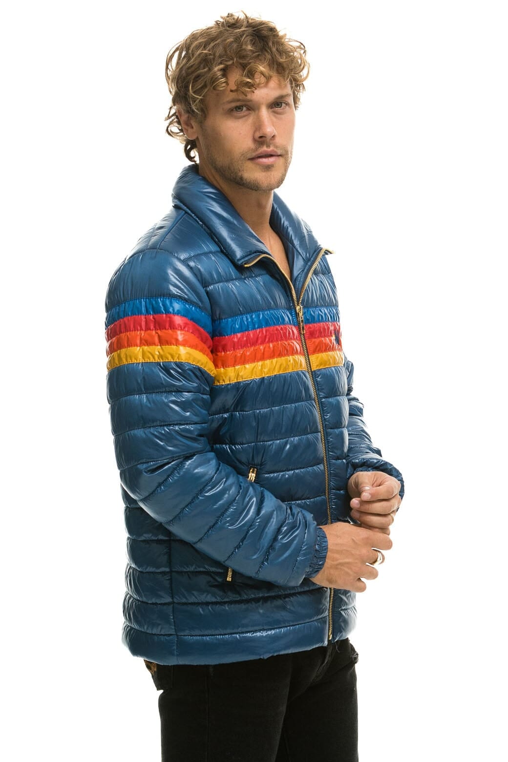 Classic 4 STRIPE TRAVELER JACKET - GLOSSY DEEP BLUE