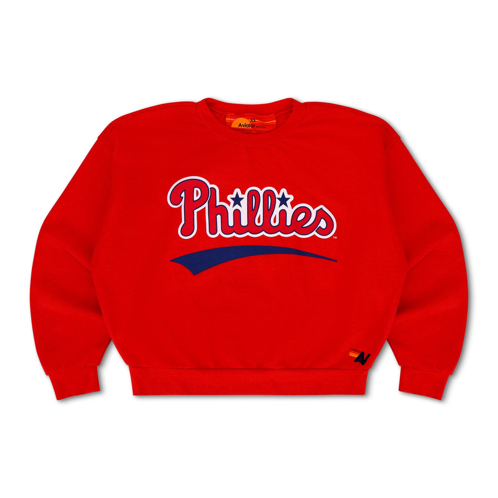 Classic PHILADELPHIA PHILLIES 2026 RELAXED CREW SWEATSHIRT - RED