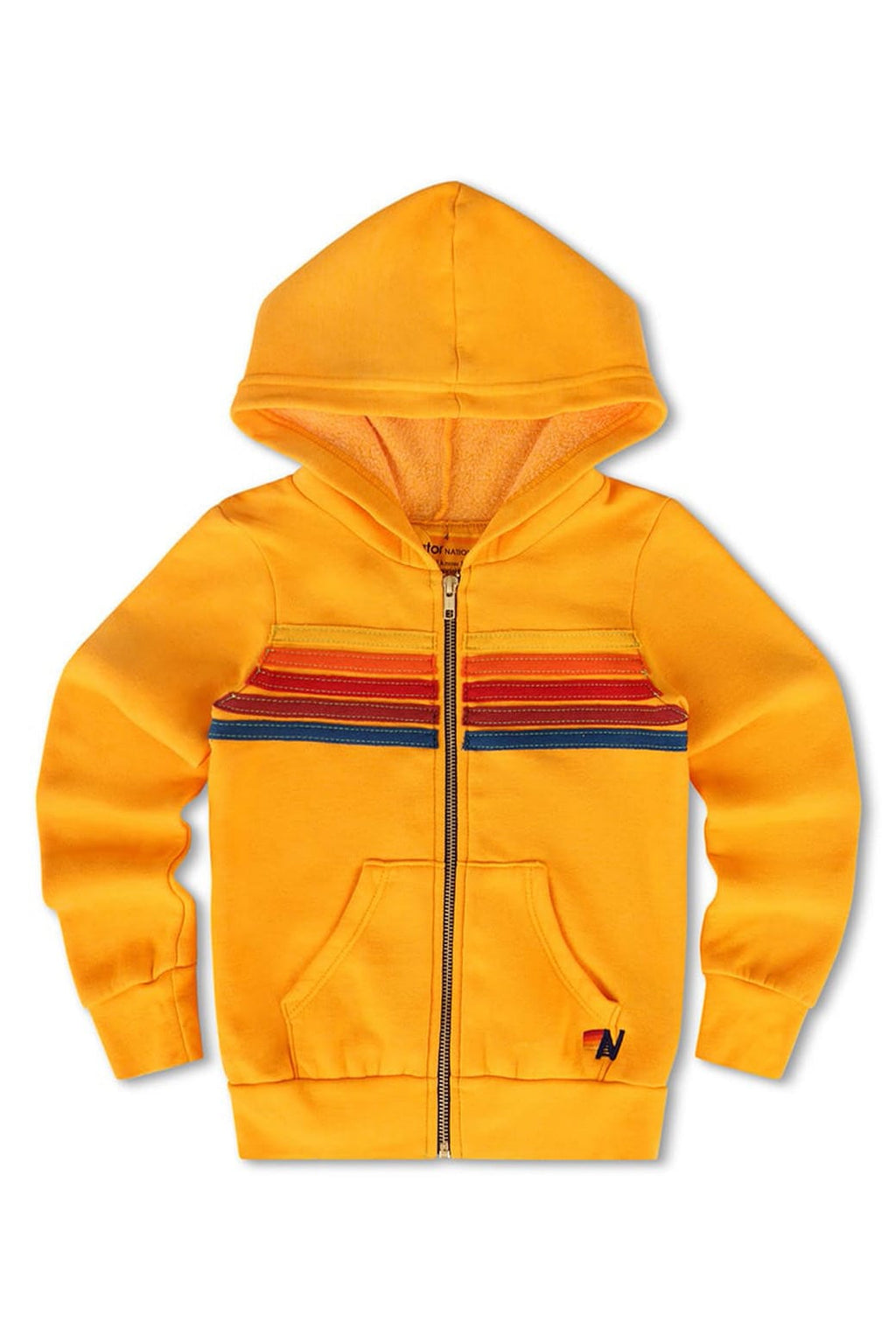 Classic KIDS 5 STRIPE HOODIE - GOLD