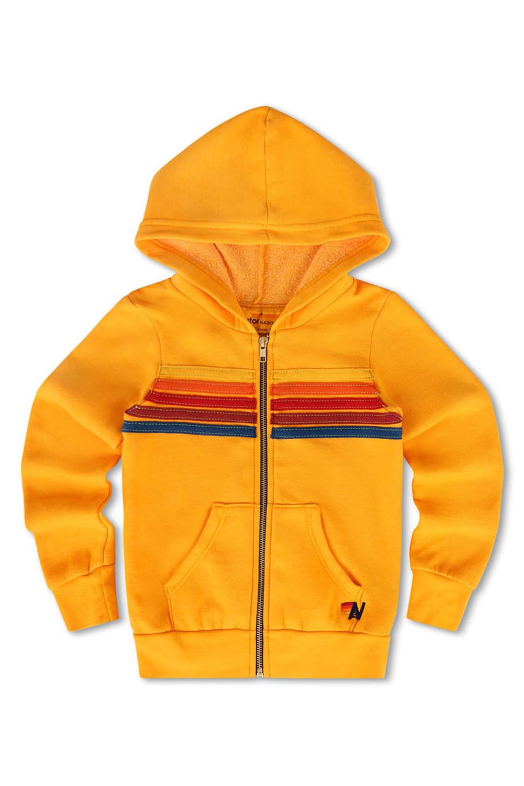 Classic KIDS 5 STRIPE HOODIE - GOLD