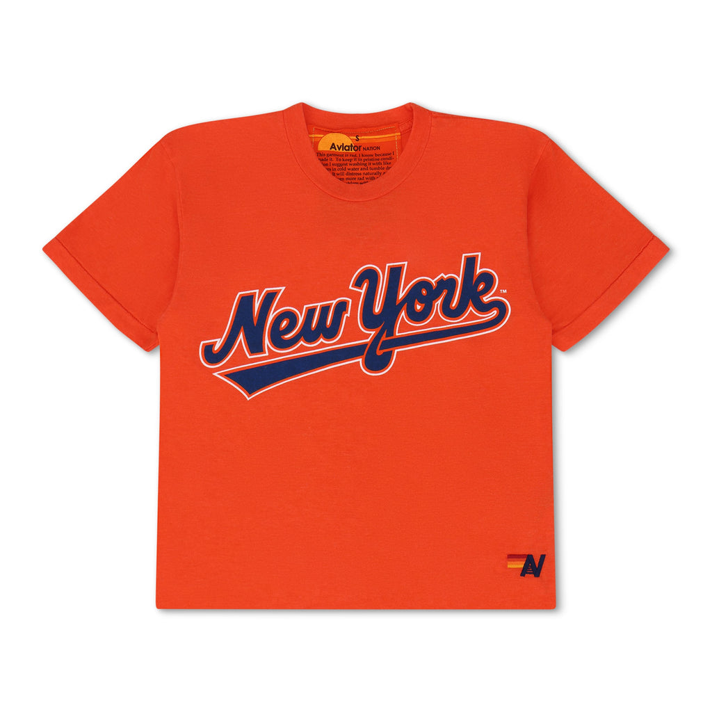 Classic NY METS 2026 BOYFRIEND TEE - ORANGE