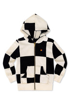 Classic KIDS CHECK QUILTED ZIP HOODIE - VINTAGE WHITE BLACK
