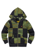 Classic KIDS CHECK QUILTED ZIP HOODIE - SMOKE CAMO