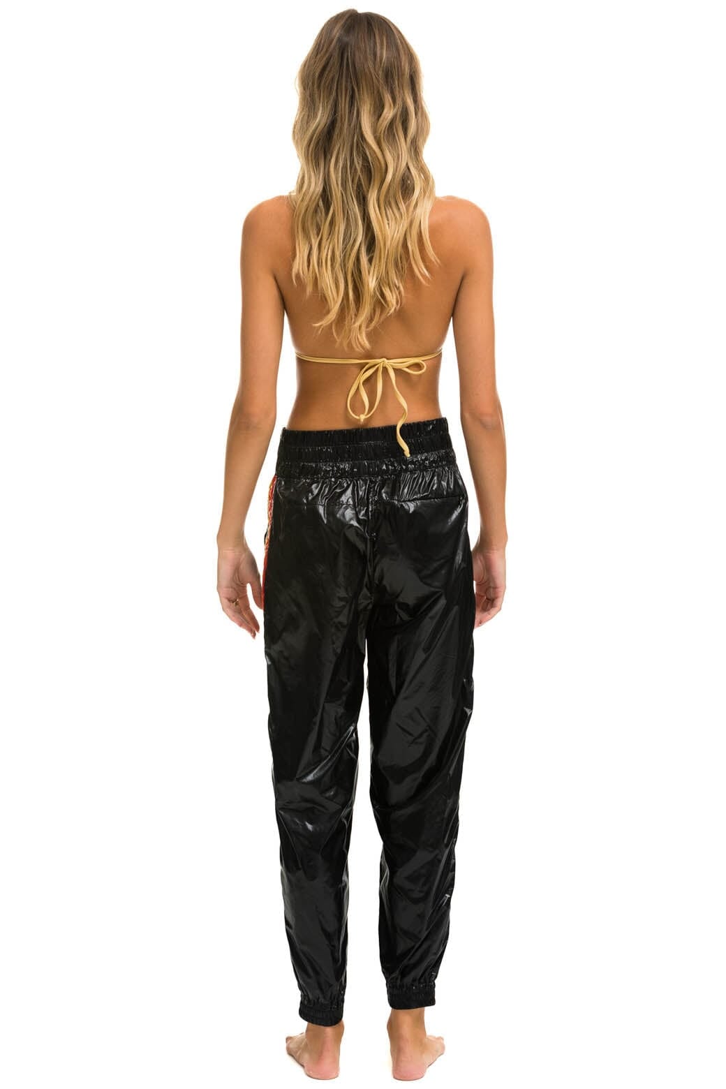 Classic 5 STRIPE HI RISE WIND PANT - BLACK