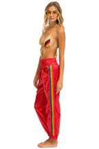 Classic 5 STRIPE HI RISE WIND PANT - CHERRY
