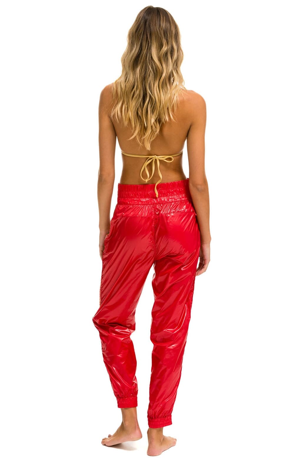 Classic 5 STRIPE HI RISE WIND PANT - CHERRY