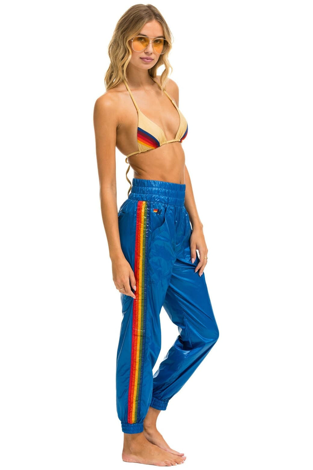 Classic 5 STRIPE HI RISE WIND PANT - SNORKEL BLUE