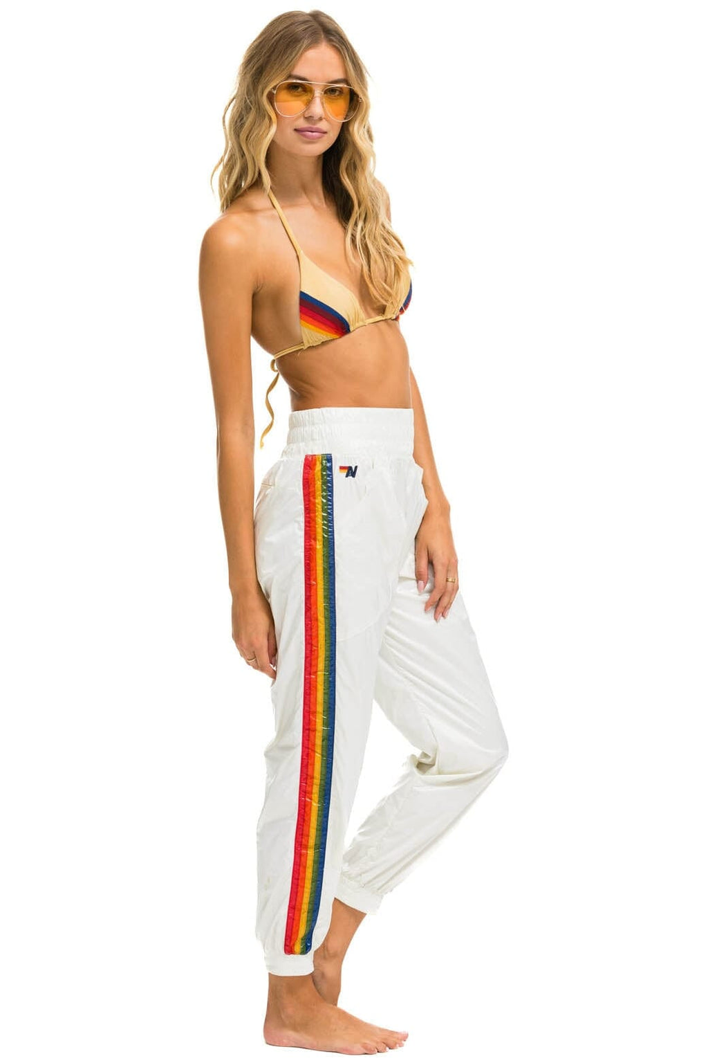 Classic 5 STRIPE HI RISE WIND PANT - VINTAGE WHITE