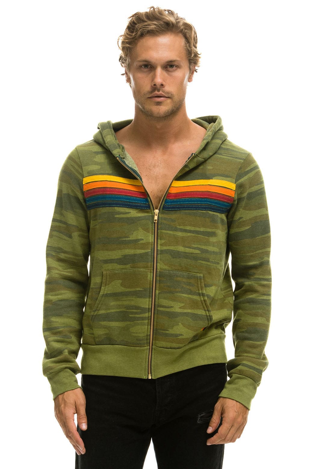 Classic 5 STRIPE HOODIE - CAMO