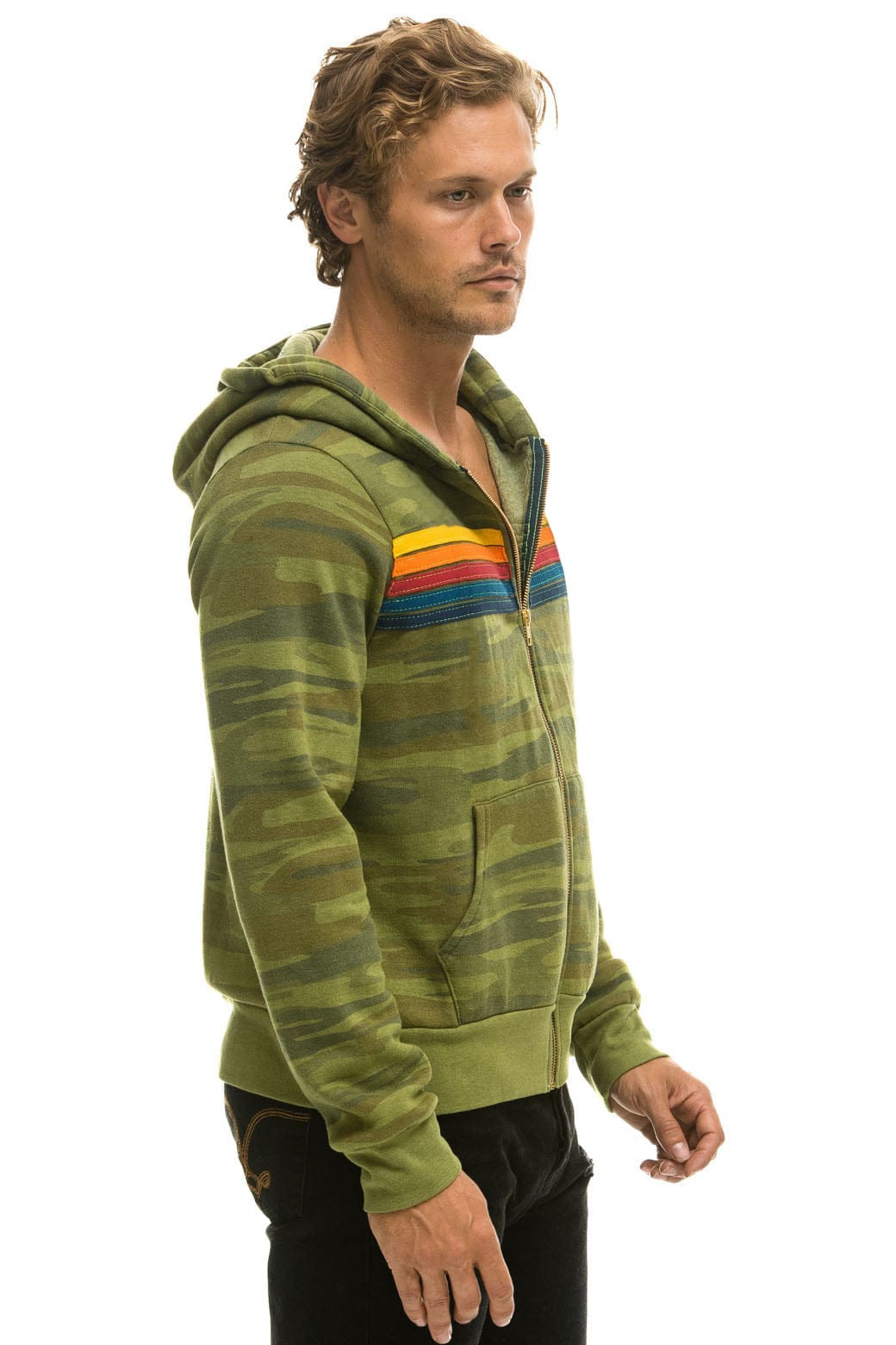 Classic 5 STRIPE HOODIE - CAMO