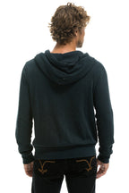 Classic 5 STRIPE HOODIE - CHARCOAL BLUE