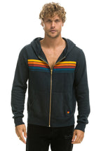Classic 5 STRIPE HOODIE - CHARCOAL
