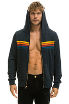 Classic 5 STRIPE HOODIE - CHARCOAL