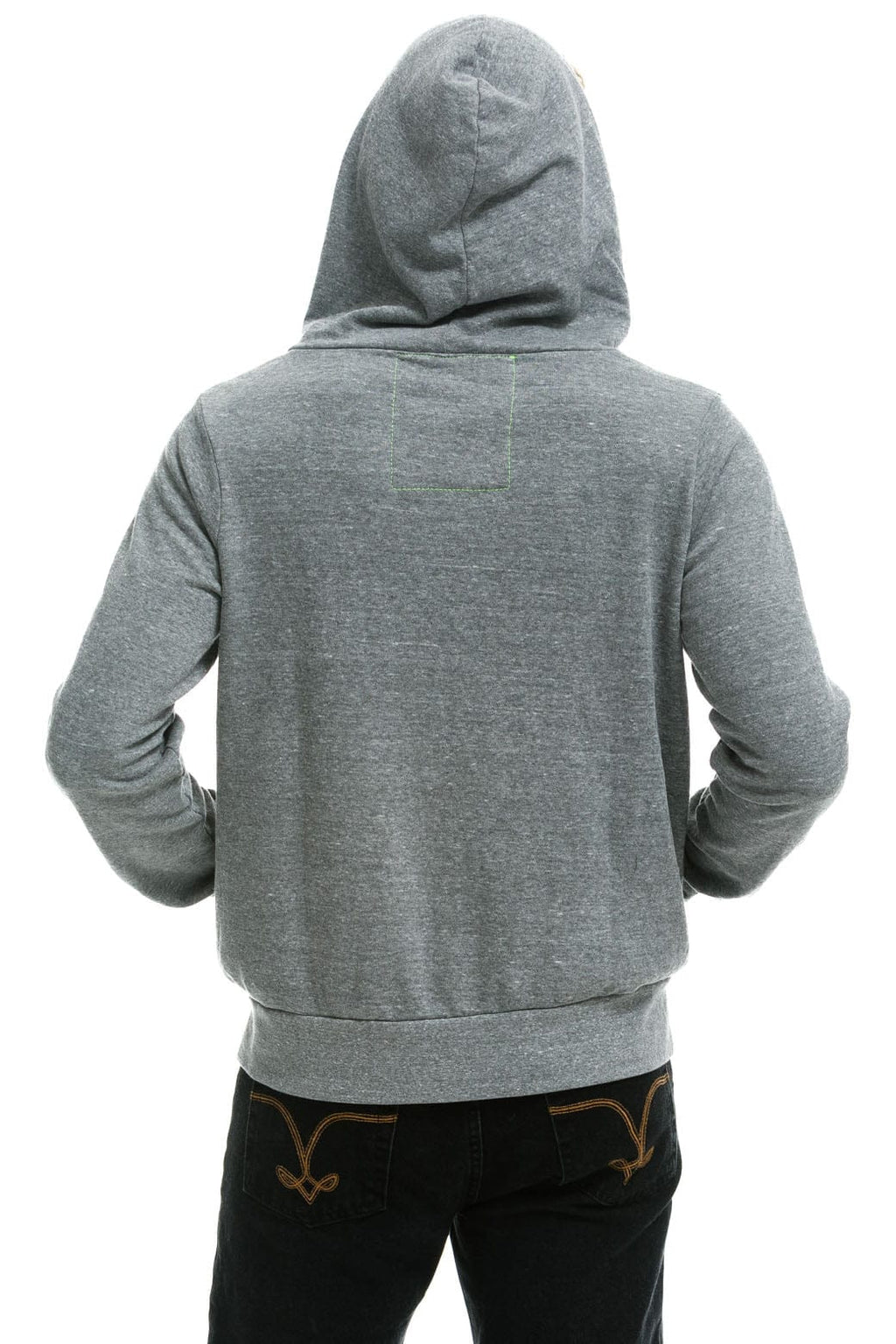 Classic 5 STRIPE HOODIE - HEATHER GREY BLUE