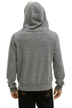 Classic 5 STRIPE HOODIE - HEATHER GREY