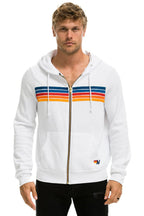 Classic 5 STRIPE HOODIE - WHITE 2