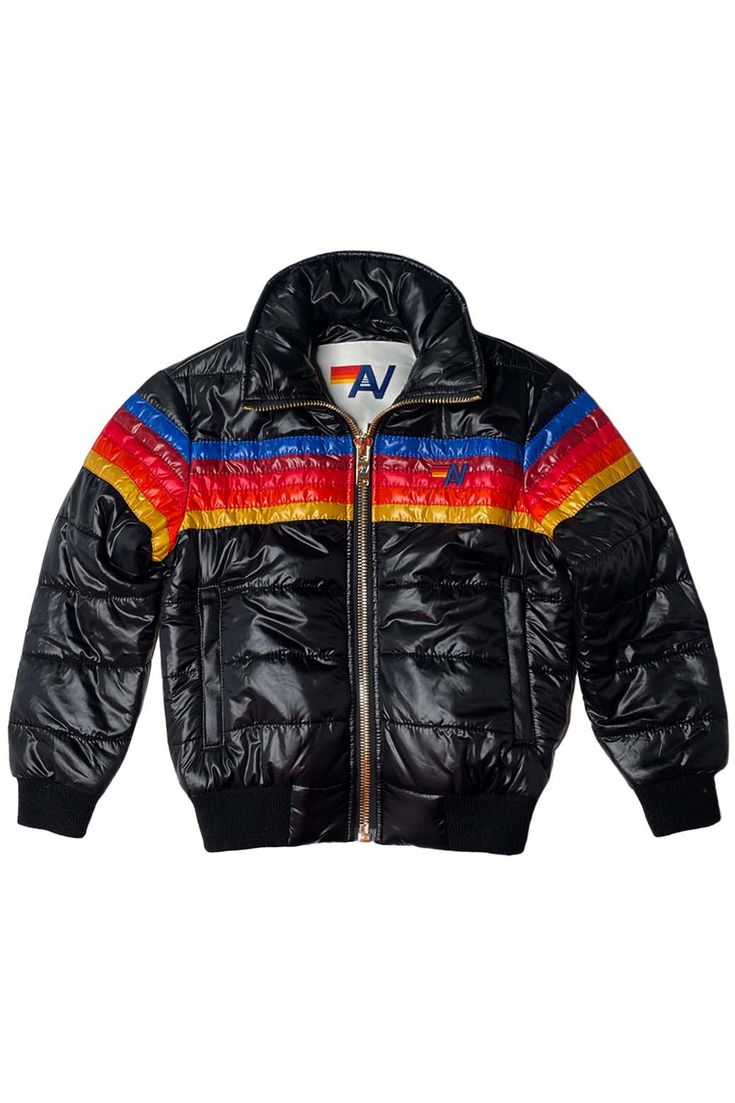 Classic 5 STRIPE KIDS TRAVELER JACKET - BLACK GLOSSY