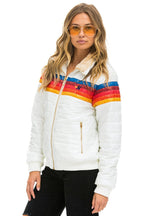 Classic 5 STRIPE JACKET - WHITE GLOSSY