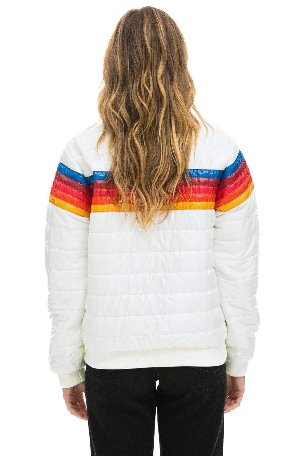 Classic 5 STRIPE JACKET - WHITE GLOSSY