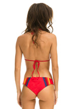 Classic 5 STRIPE SPORTY BIKINI BOTTOMS - RED