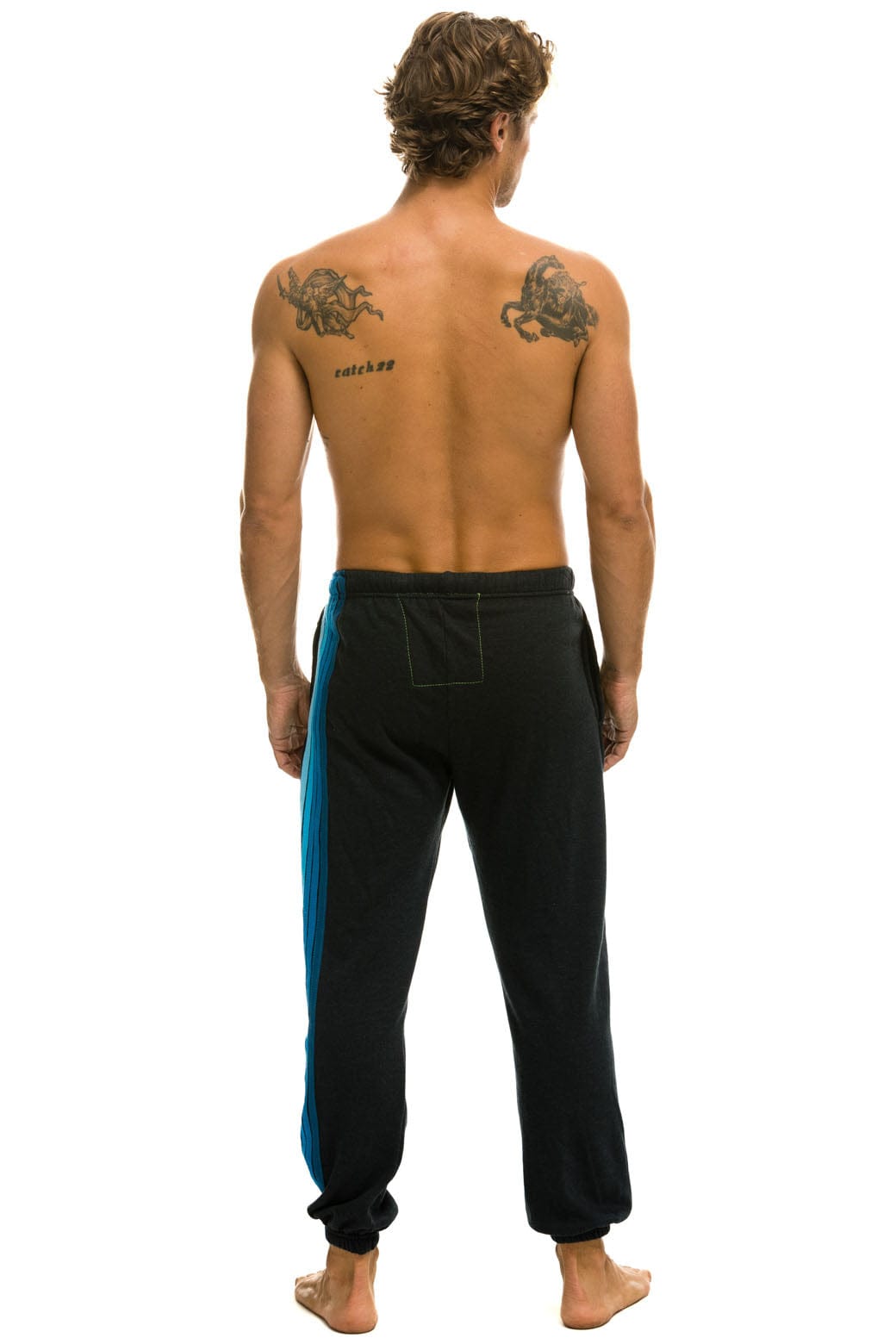 Classic 5 STRIPE SWEATPANTS - CHARCOAL BLUE