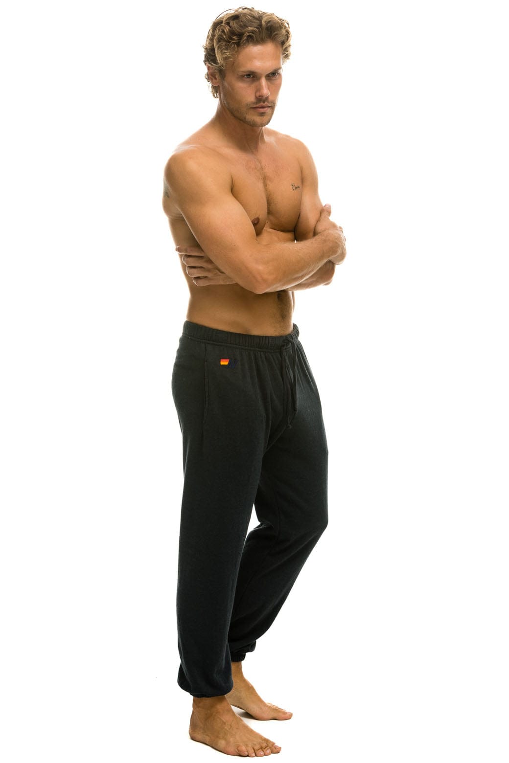 Classic 5 STRIPE SWEATPANTS - CHARCOAL BLUE