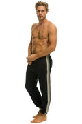 Classic 5 STRIPE SWEATPANTS - CHARCOAL GREY