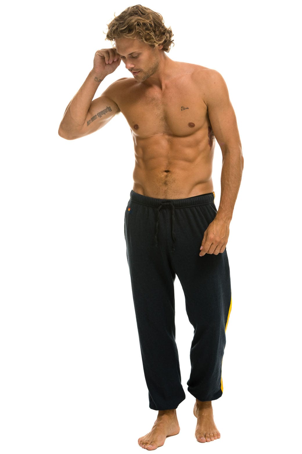 Classic 5 STRIPE SWEATPANTS - CHARCOAL