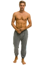 Classic 5 STRIPE SWEATPANTS - HEATHER GREY BLUE