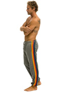 Classic 5 STRIPE SWEATPANTS - HEATHER GREY