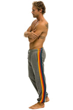 Classic 5 STRIPE SWEATPANTS - HEATHER GREY