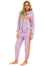 Classic 5 STRIPE SWEATPANTS - MAUVE PINK GREEN