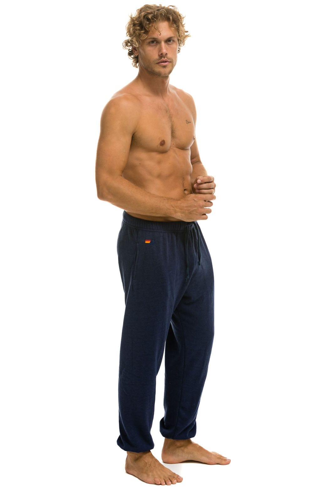 Classic 5 STRIPE SWEATPANTS - NAVY
