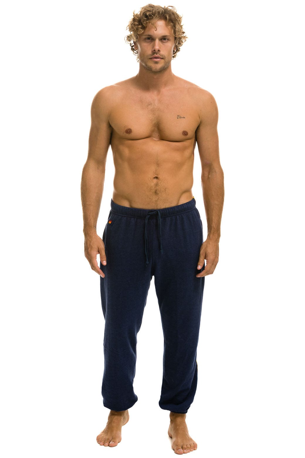 Classic 5 STRIPE SWEATPANTS - NAVY